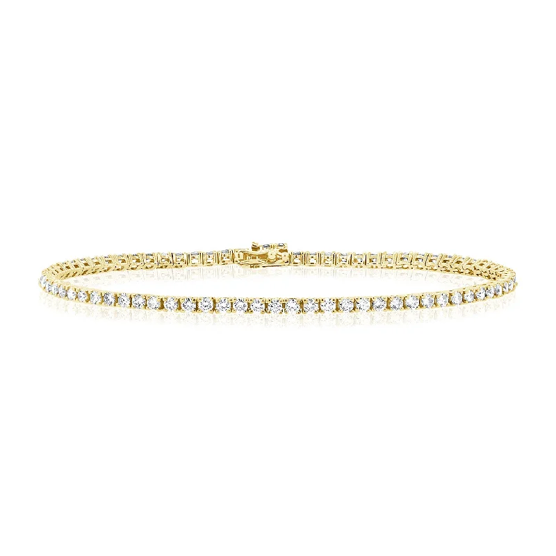 Elegant 2.75 Carat Diamond Tennis Bracelet in 14K Gold