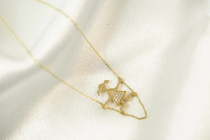 14k Jumping Girl Necklace