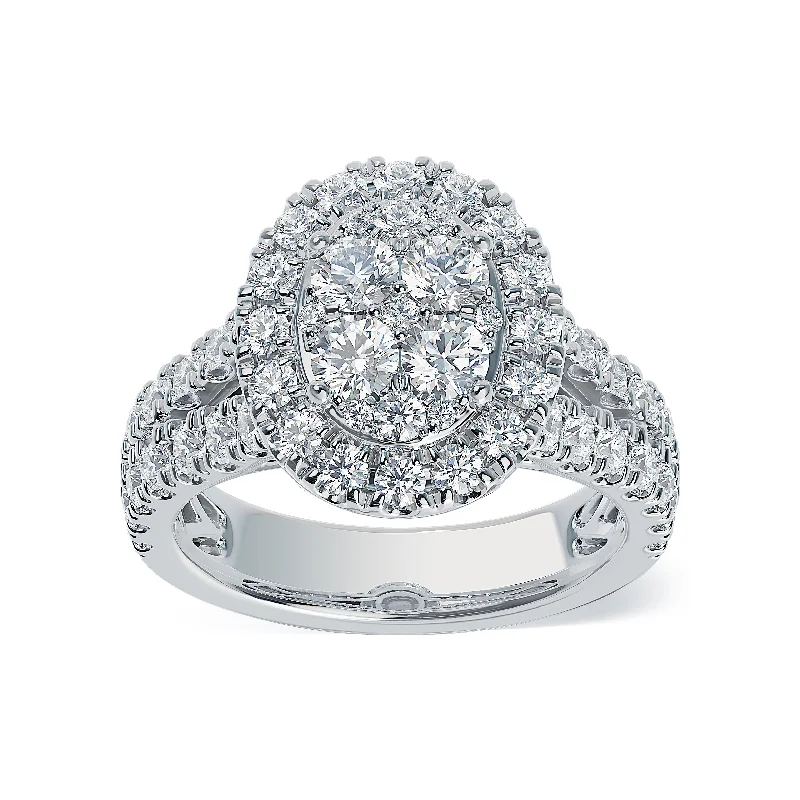 Lab Grown Diamond Halo Engagement Ring