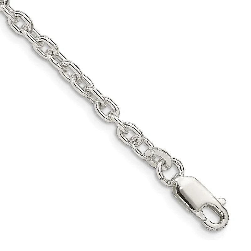 Sterling Silver 3.5mm Cable Chain Bracelet