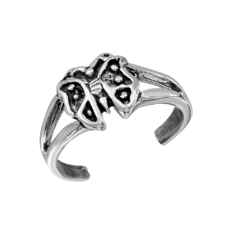 Silver 925 Butterfly Adjustable Toe Ring - TR273-A