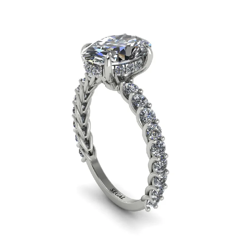 Oval-Cut Halo Diamond Timeless Elegance Engagement Ring - Kelsey No. 3