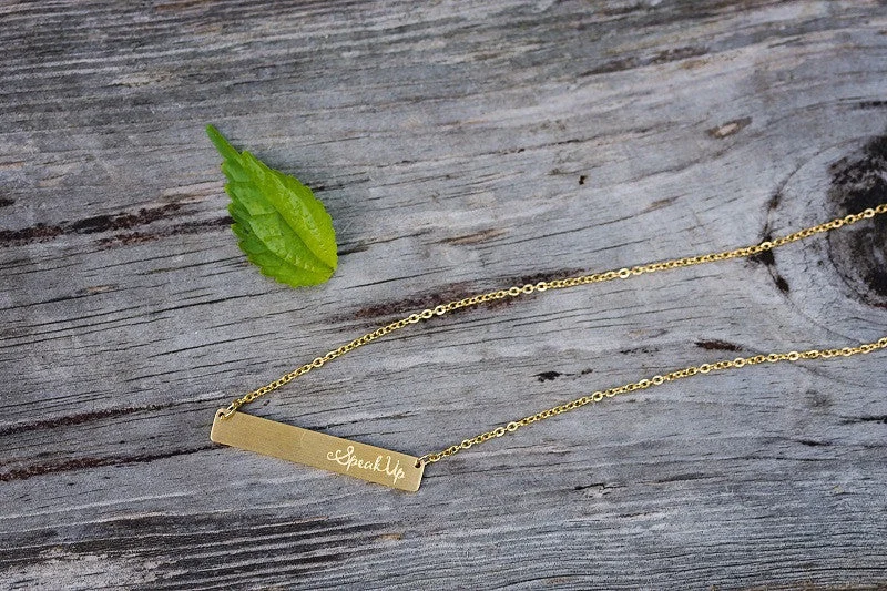 Speak Up Bar Necklace