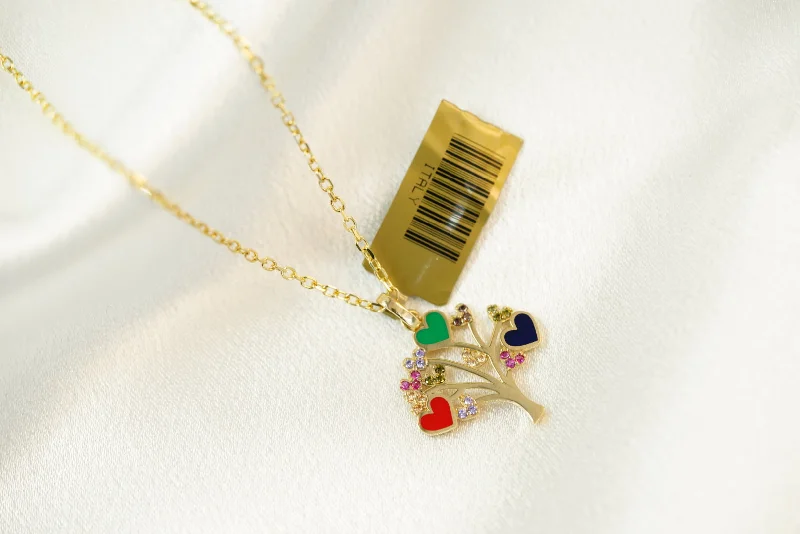 14k Colors Tree Necklace